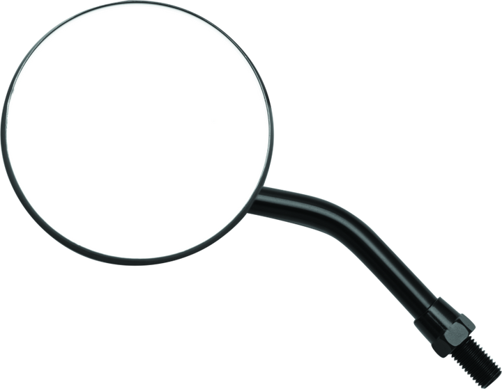 BikeMaster 3in Adjustable Round Mirror 10mm - Each - Black - Bull Strap