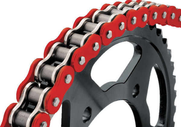 BikeMaster 530x150 BMXR O-Ring Chain - Red - Bull Strap