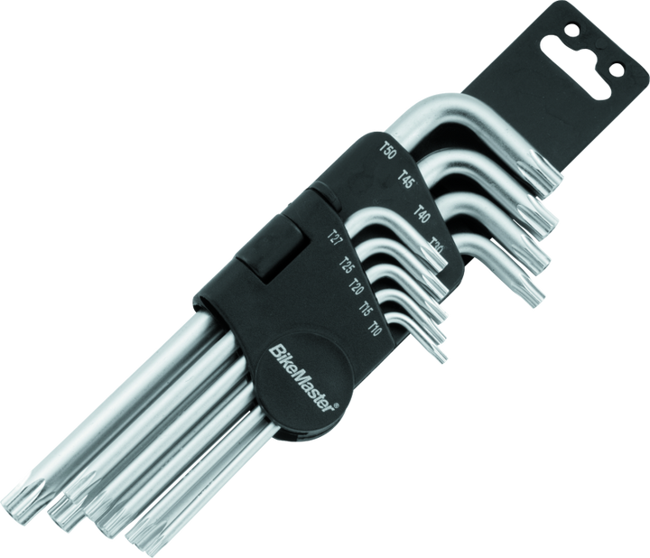 BikeMaster 9-pc Ball End Short Wrench Set - Torx - Bull Strap