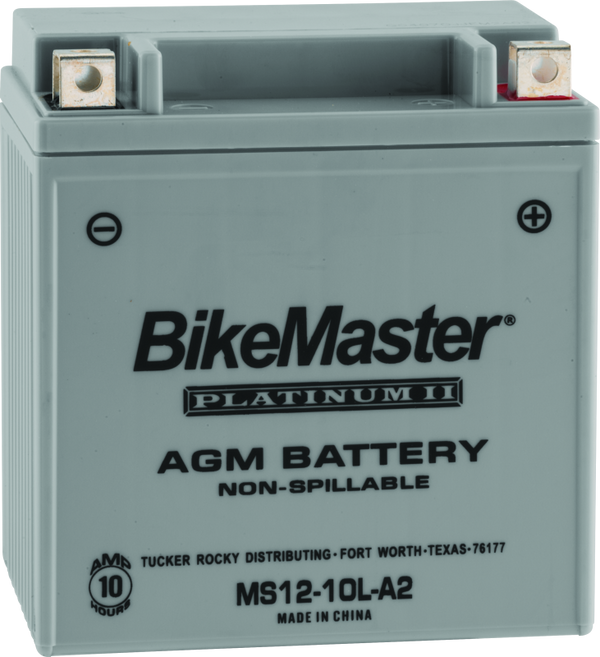 BikeMaster AGM Battery - MS12-10L-A2 - Bull Strap