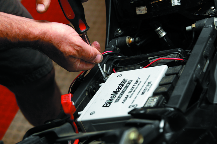 BikeMaster AGM Battery - MS12-12-BS - Bull Strap