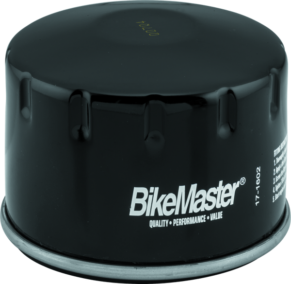 BikeMaster BMW BM-164 Oil Filter - Black - Bull Strap