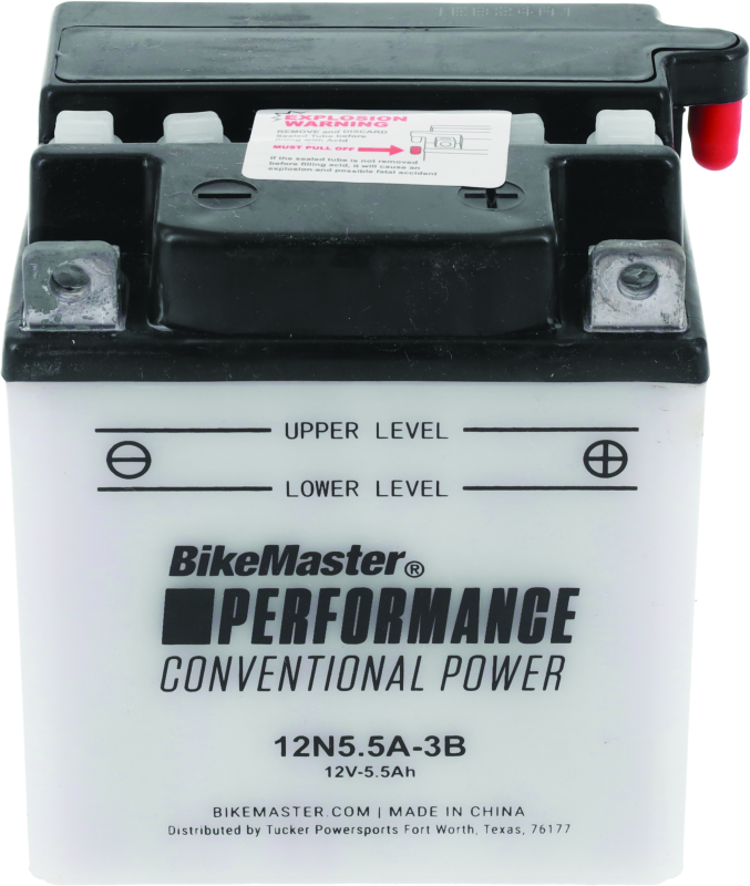 BikeMaster Battery - 12N5.5A-3B - Bull Strap