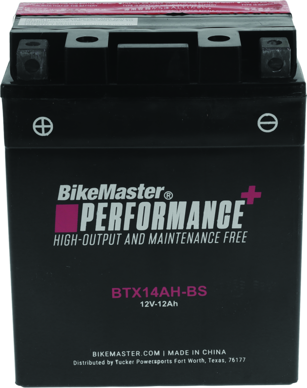 BikeMaster Battery - BTX14AH-BS - Bull Strap