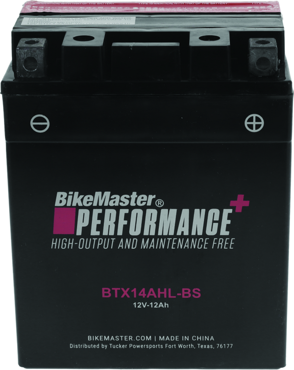 BikeMaster Battery - BTX14AHL-BS - Bull Strap