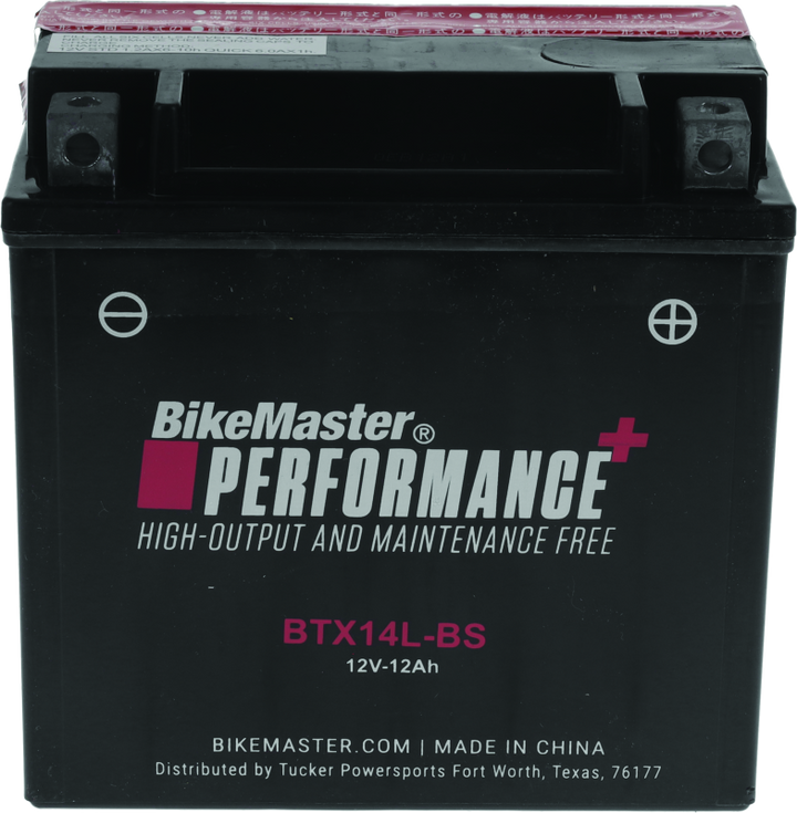 BikeMaster Battery - BTX14L-BS - Bull Strap