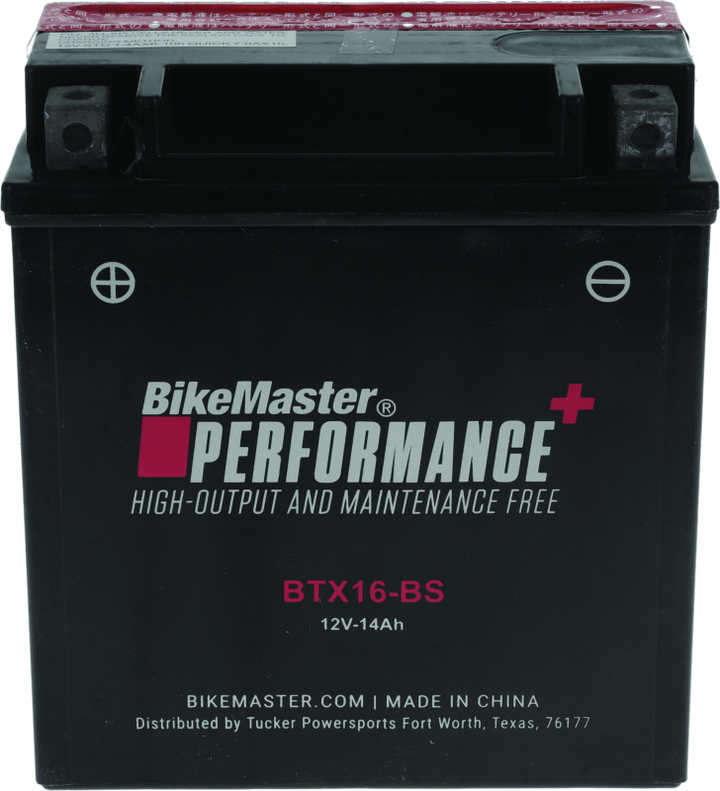 BikeMaster Battery - BTX16-BS - Bull Strap