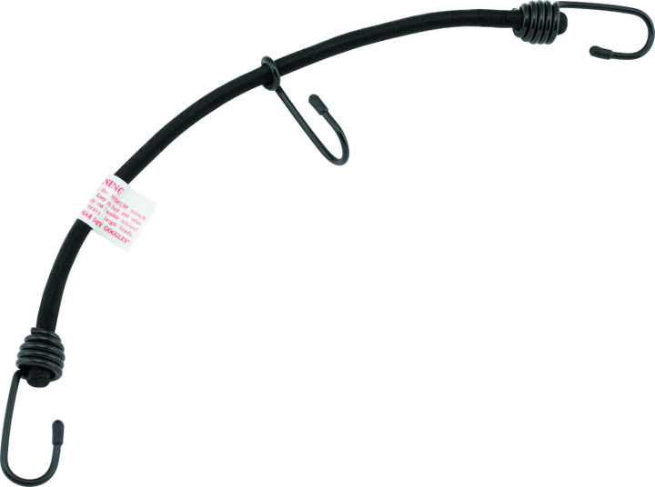 BikeMaster Bungee 18in Heavy Duty 3 Hook Black - Bull Strap