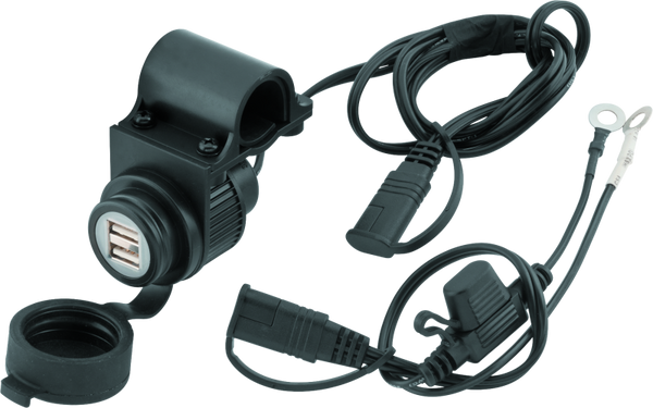 BikeMaster Dual USB Socket w/ Bracket - Bull Strap
