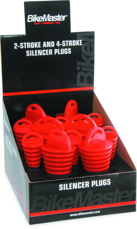 BikeMaster Exhaust Plug Display - 12pc. - Bull Strap