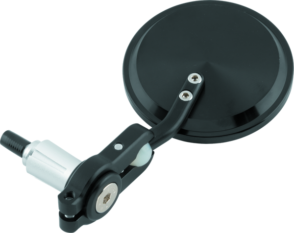 BikeMaster Folding Barend Mirrors 7/8in Handlebars - Pair - Black - Bull Strap