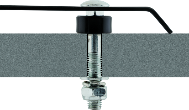 BikeMaster Heavy Duty Wheel Chock - Silver - Bull Strap