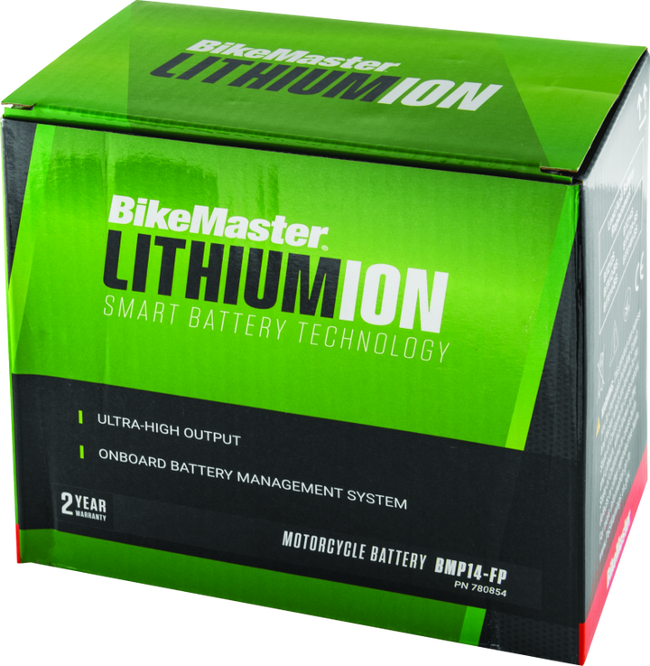 BikeMaster Lithium Ion 2.0 Battery - BMP14-FP - Bull Strap