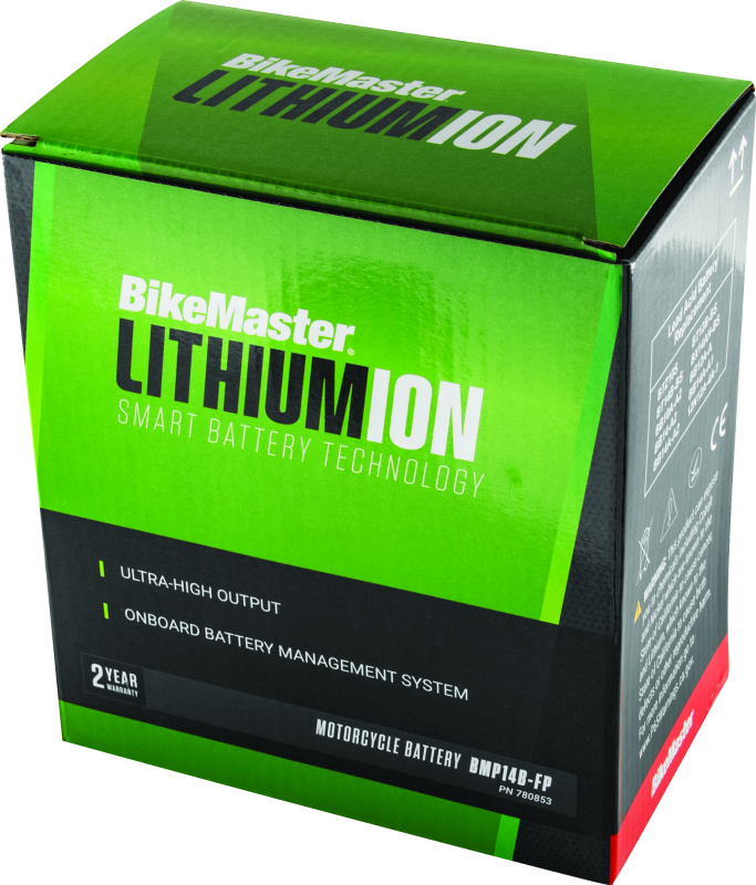 BikeMaster Lithium Ion 2.0 Battery - BMP14B-FP - Bull Strap