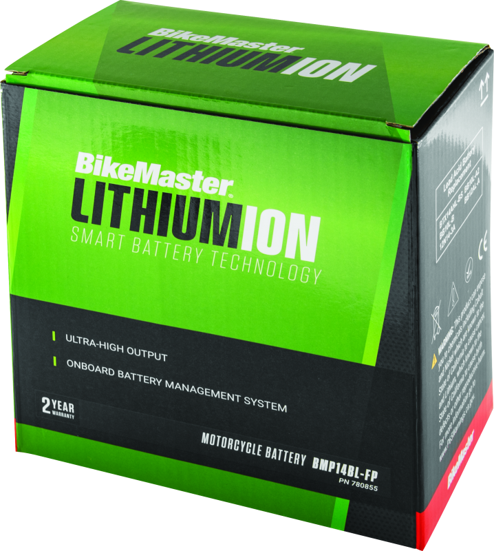 BikeMaster Lithium Ion 2.0 Battery - BMP14BL-FP - Bull Strap