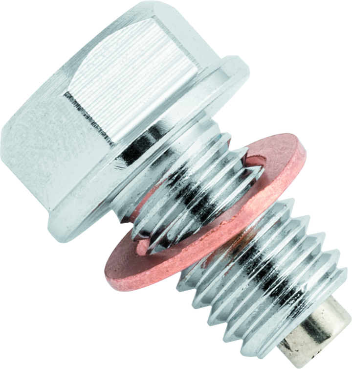 BikeMaster Magnetic Oil Drain Plug 10mm - Stainless - Bull Strap