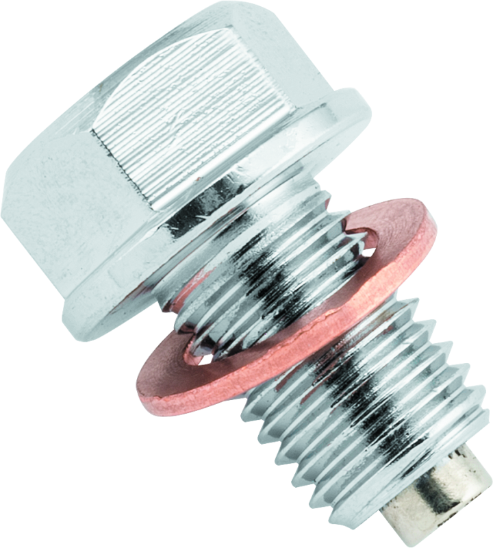 BikeMaster Magnetic Oil Drain Plug 10x1.25mm - Stainless - Bull Strap