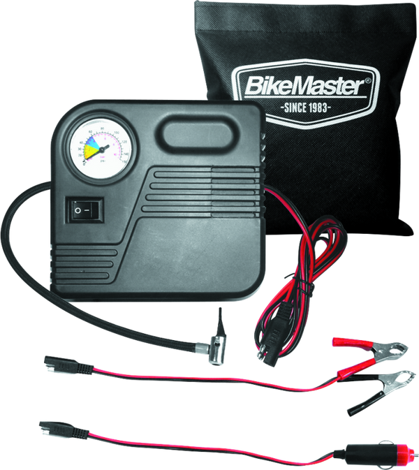 BikeMaster Mini Air Compressor w/ SAE - Bull Strap
