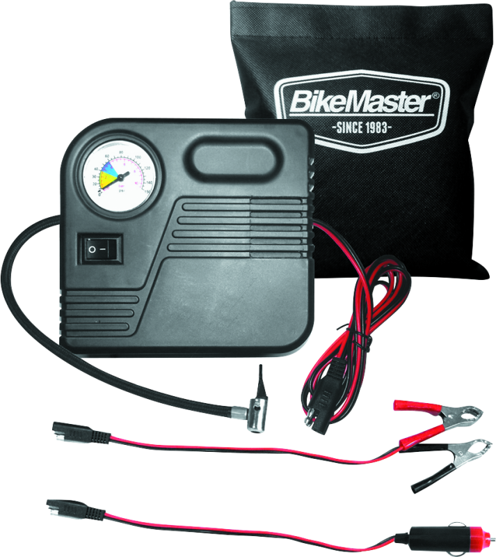 BikeMaster Mini Air Compressor w/ SAE - Bull Strap