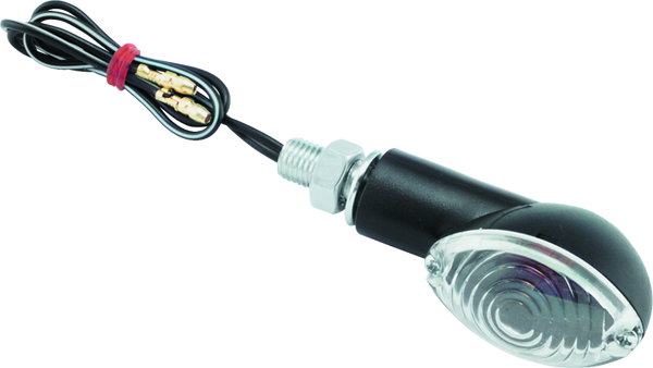 BikeMaster Ministalk Marker Light Oval - Black/Clear - Bull Strap