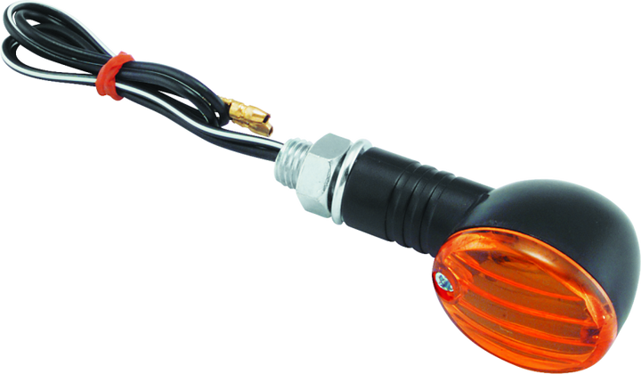 BikeMaster Ministalk Marker Light Round - Black/Amber - Bull Strap