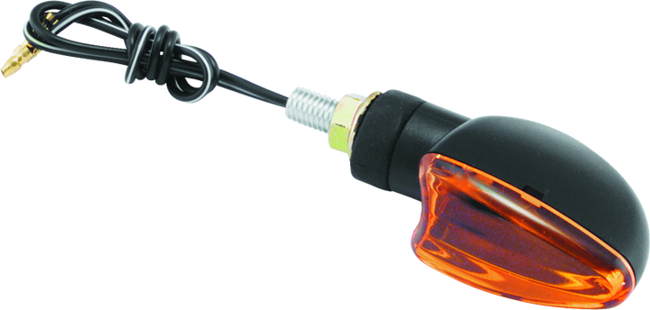 BikeMaster Ministalk Marker Light V-Shape - Black/Amber - Bull Strap