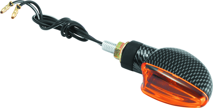 BikeMaster Ministalk Marker Light V-Shape Carbon/Amber - Bull Strap