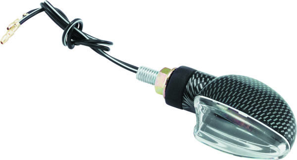 BikeMaster Ministalk Marker Light V-Shape Carbon/Clear - Bull Strap