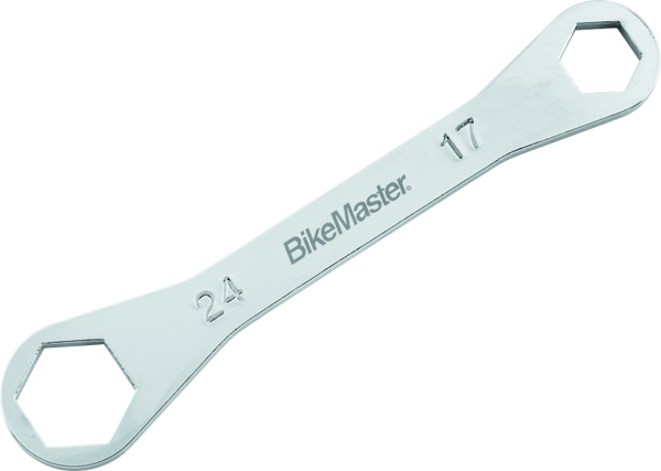BikeMaster Rider Wrench - 24mm 6-pt x 17mm 6-pt - Bull Strap