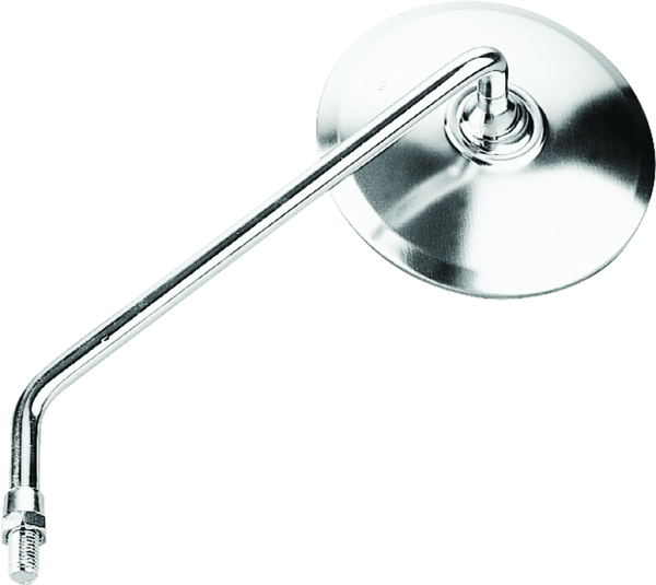 BikeMaster Round Mirror 10mm Right - Stainless - Bull Strap