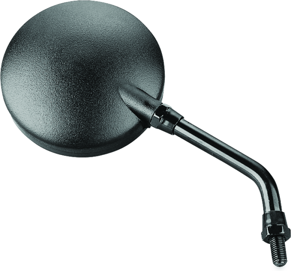 BikeMaster Round Mirror 6in Stem -10mm - Black - Bull Strap