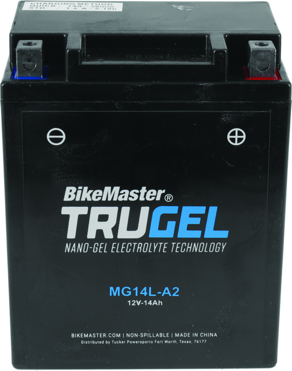 BikeMaster TruGel Battery - MG14L-A2 - Bull Strap