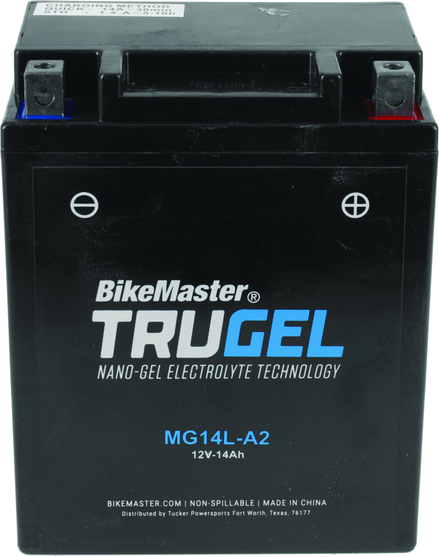 BikeMaster TruGel Battery - MG14L-A2 - Bull Strap