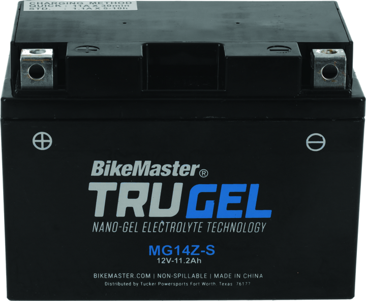 BikeMaster TruGel Battery - MG14Z-S - Bull Strap