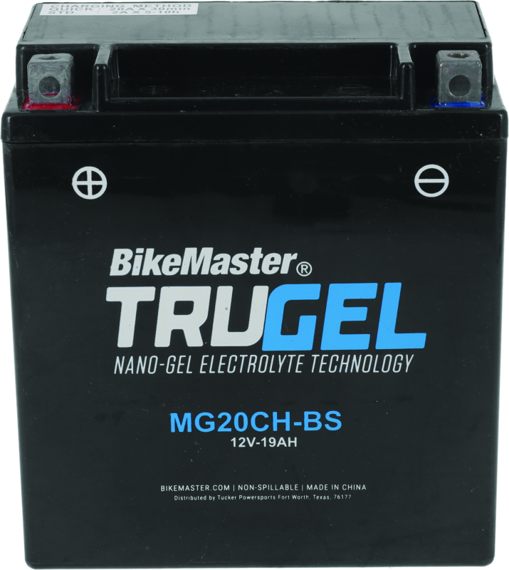 BikeMaster TruGel Battery - MG20CH-BS - Bull Strap