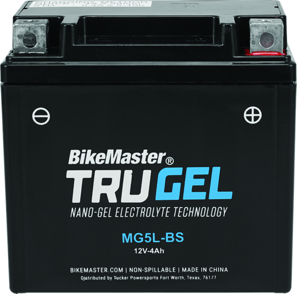 BikeMaster TruGel Battery - MG5L-BS - Bull Strap