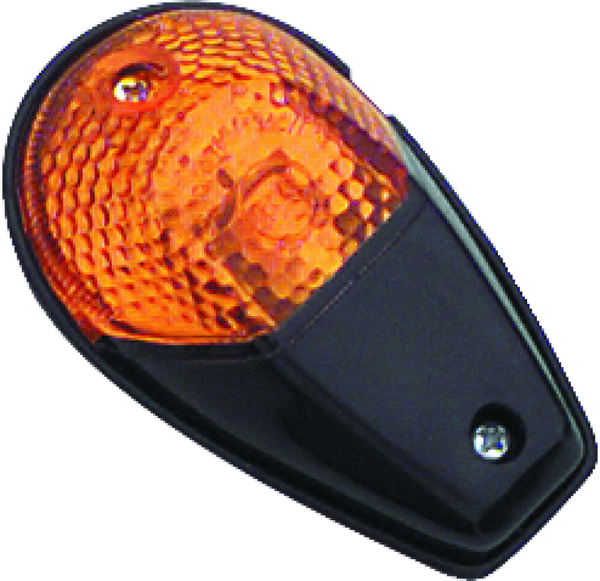BikeMaster Universal Flush Mount Marker Light - Black/Amber - Bull Strap