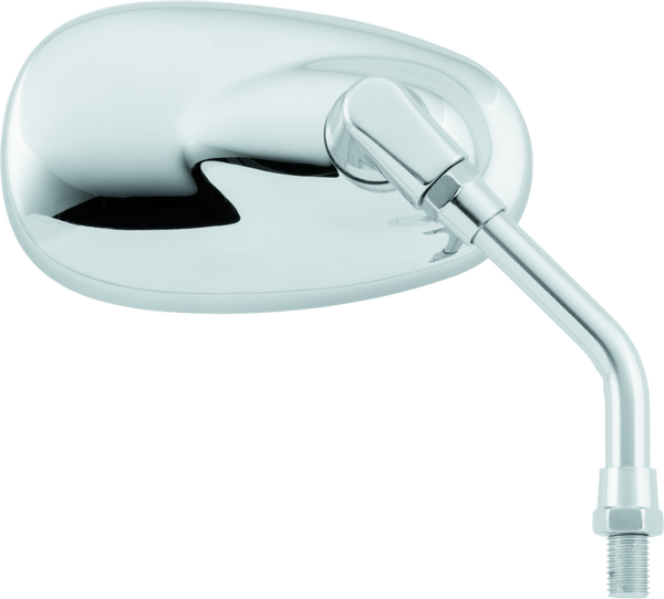 BikeMaster Universal Mini Mirror 10mm - Each - Chrome - Bull Strap