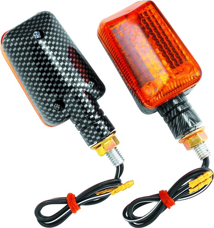 BikeMaster Universal Ministalk Marker Light - Carbon/Amber - Bull Strap
