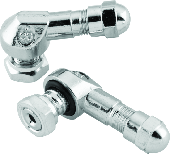 BikeMaster Valve Stem 2/Piece Pack Chrome - Bull Strap