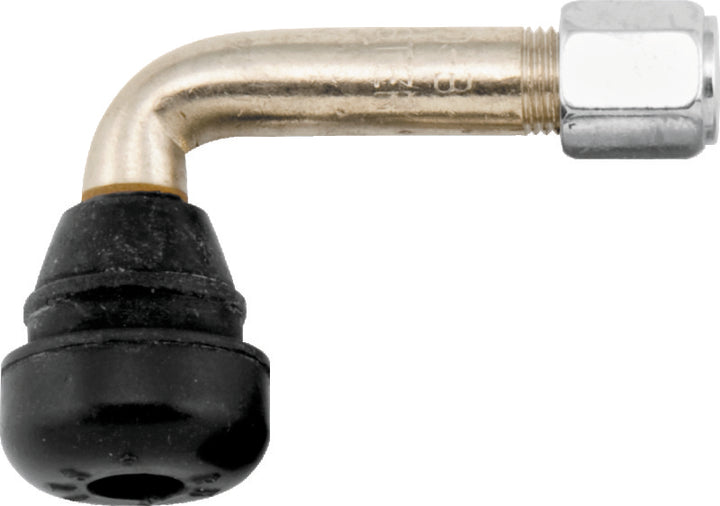 BikeMaster Valve Stem 90Deg Chrome w/Rubber Ea - Bull Strap
