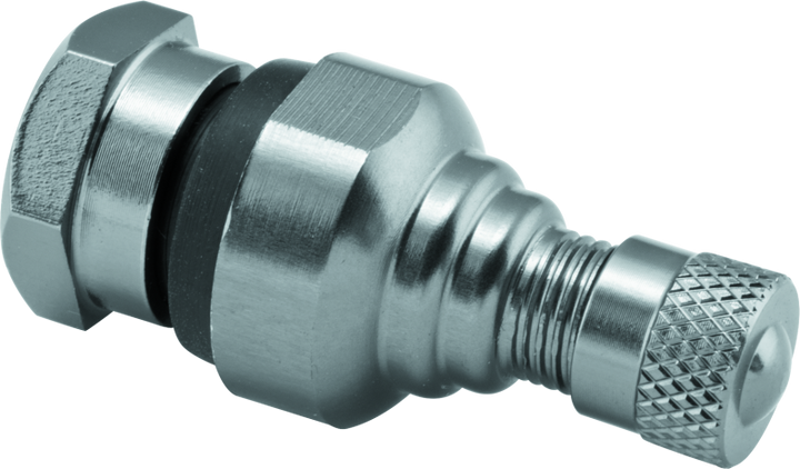 BikeMaster Valve Stem Aluminum 11.3mm Pair Titanium - Bull Strap