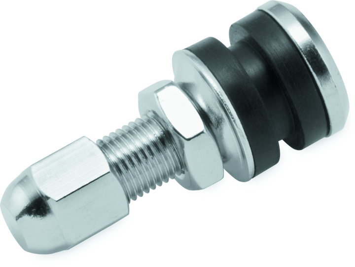 BikeMaster Valve Stem Chrome Tubeless - Bull Strap