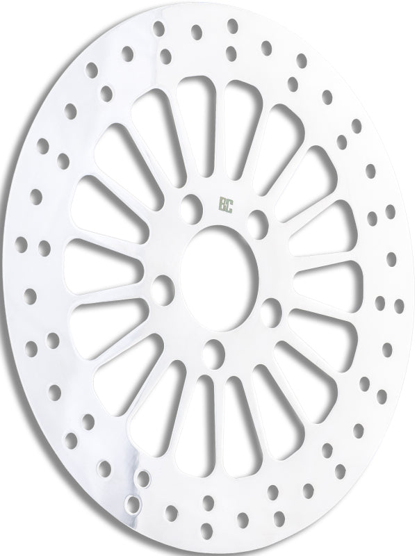 Bikers Choice 00-17 Big Twin Low and Slow 11.5 Inch Front Brake Rotor Polished - Bull Strap