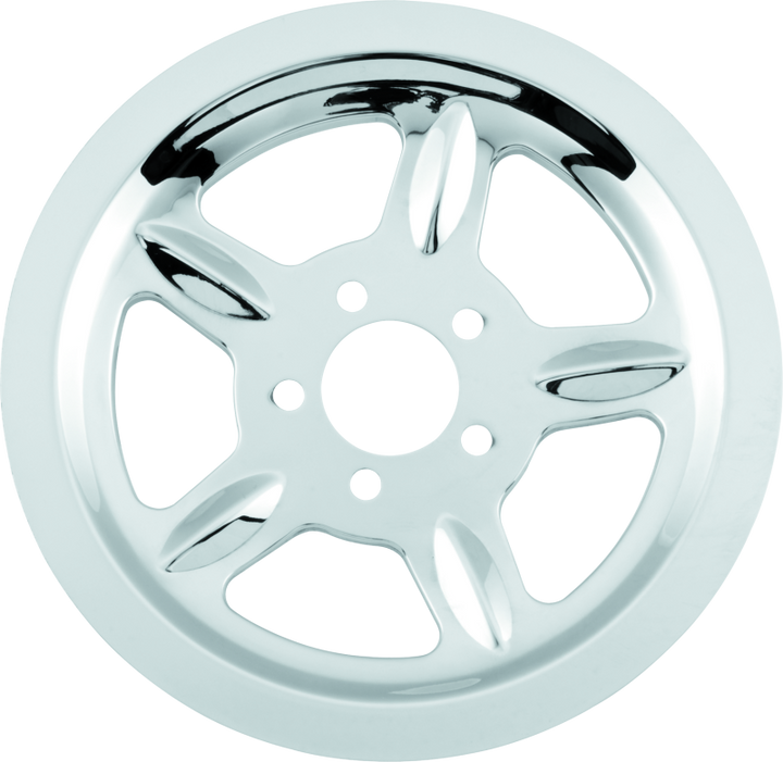 Bikers Choice 04-22 XL Chrome Belt Drive Pulley Cover - Bull Strap