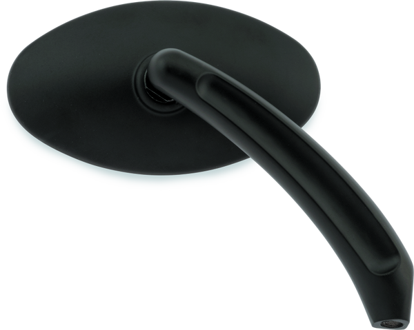 Bikers Choice 65-Up Black Oval Mirrors Custom Pair - Bull Strap