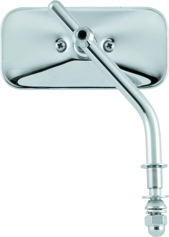 Bikers Choice 65-Up Chrome Stamped Mirror 2 X 4 1/2 Inch Ea - Bull Strap