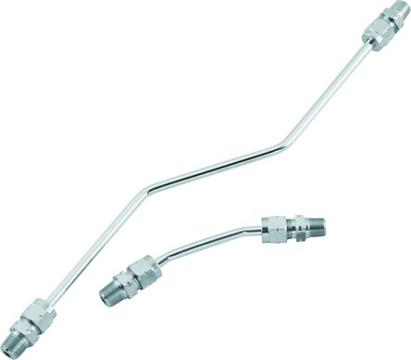Bikers Choice 66-84 Shovelhead Chrome Rocker Box Oil Line Set Replaces H-D 17506-66A - Bull Strap