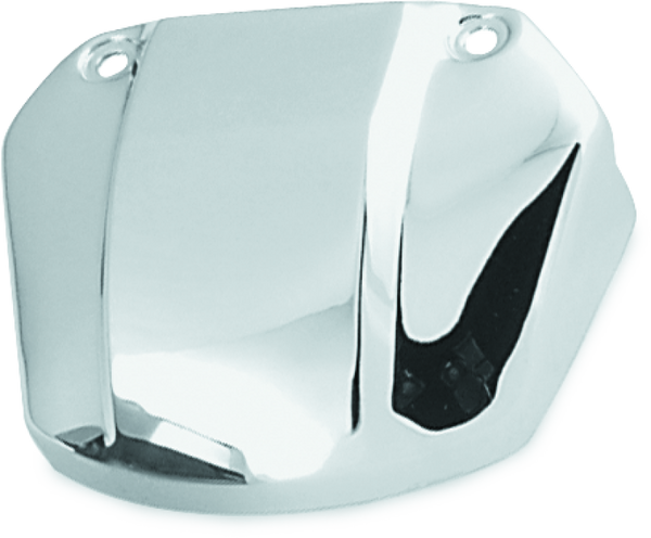 Bikers Choice 71-17 Chrome Headlight Bracket Cover Replaces H-D 67884-90T No Indicator Hole - Bull Strap