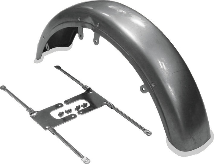 Bikers Choice 73-86 FX XL 82-94 FXR Front Fender W/Chrome Brackets Replaces H-D 59007-73A 59111-74 - Bull Strap
